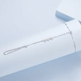 925 Sterling Silver White Gold Plated Adjustable Bracelet for Women