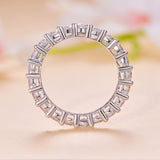 925 Sterling Silver Moissanite 0.1ct Ring Size 6 for Women