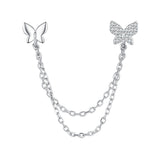 S925 Sterling Silver 40mm Pavé CZ Earrings