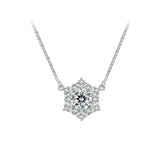 925 Sterling Silver Necklace with Pavé Setting CZ - Length 400+50mm - Women