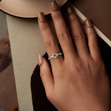 925 Sterling Silver Oxidized Silver 0.8cm Pendant Rings for Women
