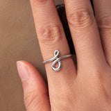 925 Sterling Silver Oxidized Silver 0.16 cm Ring