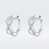 925 Sterling Silver Earrings - 1.2*0.4cm, Platinum Plated for Women