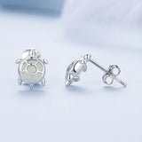 925 Sterling Silver Luminous Stone Earrings