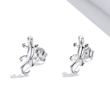 925 Sterling Silver Earrings 1.3*0.6cm for Women