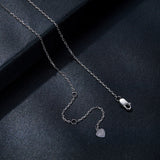 925 Sterling Silver Moissanite Pendant Necklace for Women - 45cm