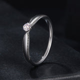 925 Sterling Silver Moissanite Ring Size 6 for Women