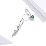 925 Sterling Silver Earrings with Pavé Setting CZ and Plated Platinum