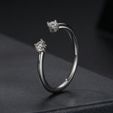 925 Sterling Silver Moissanite Ring Size E for Women