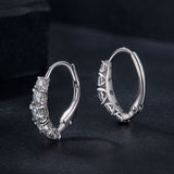 925 Sterling Silver Moissanite Earrings 13*4mm for Women