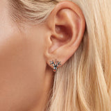 925 Sterling Silver White Gold Plated Pavé Set CZ Earrings for Women