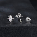 925 Sterling Silver 0.1 Carat Moissanite Earrings for Women