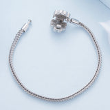 925 Sterling Silver Plated Platinum Bracelet with 3mm Rope for Women