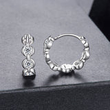 925 Sterling Silver 0.25 Carat Moissanite Hoop Earrings for Women
