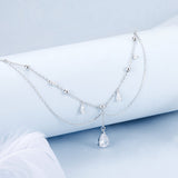 925 Sterling Silver 400mm CZ Pavé Setting Necklace for Women