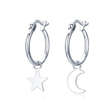 925 Sterling Silver Earrings 2.6x0.7cm for Women