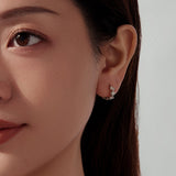 925 Sterling Silver 0.25 Carat Moissanite Hoop Earrings for Women