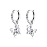 S925 Oxidized Silver Pavé Setting CZ Earrings for Women