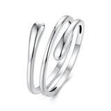 925 Sterling Silver Oxidized Silver Adjustable Rings