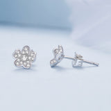 S925 Sterling Silver Pavé Setting CZ Earrings