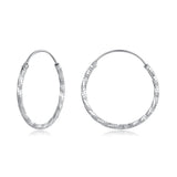925 Sterling Silver Earrings for Women - White Gold Plated, 2.6*0.2 cm, Style L