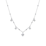 925 Sterling Silver 5.0mm Moissanite Necklace for Women