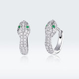 925 Sterling Silver Earrings with Plated Platinum and CZ for Women
