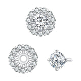 925 Sterling Silver 0.5 Carat Moissanite Earrings for Women