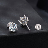 925 Sterling Silver 0.65 Carat Moissanite Earrings for Women