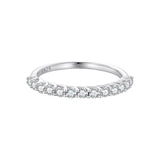 925 Sterling Silver Moissanite 0.03ct Ring Size 6A for Women