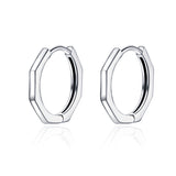 925 Sterling Silver Earrings 1.6*1.5 Size for Unisex