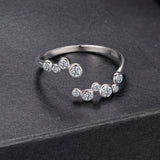 925 Sterling Silver Moissanite 0.06 Carat Ring for Women, Size E