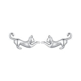 925 Sterling Silver Oxidized Earrings - 7*11mm for Women