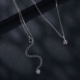 925 Sterling Silver Moissanite Plated Platinum Necklace for Women, 6.5mm, Style L, 400mm Length