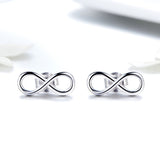 925 Sterling Silver Earrings for Women - 0.6*1.3 cm, Plated Platinum