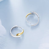 925 Sterling Silver White Gold Plated Earrings 13*6mm for Women