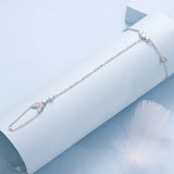 925 Sterling Silver Bracelet with Pavé Set CZ in White Gold 15+6cm