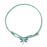 925 Sterling Silver Adjustable Bracelet with CZ and Enamel in Oxidized Finish for Women