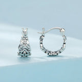 925 Sterling Silver Earrings with Pavé Setting CZ