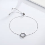 925 Sterling Silver Bracelet 26.5CM with 1.5*1.1CM Pendant for Unisex