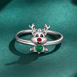 925 Sterling Silver Enamel Pavé CZ Ring
