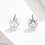 925 Sterling Silver Earrings with Pavé Setting CZ