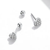 925 Sterling Silver Earrings with Pavé Setting CZ