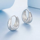 925 Sterling Silver Earrings with CZ in White Gold Plating - Stylish Design for Women