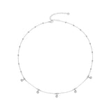 925 Sterling Silver 3mm Moissanite Necklace for Women