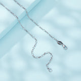 925 Sterling Silver Plated Platinum Necklace for Women