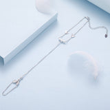 925 Sterling Silver Bracelet with Pavé Set CZ in White Gold 15+6cm
