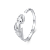 925 Sterling Silver Plated White Gold 0.18cm Rings for Women
