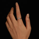 S925 Sterling Silver Moissanite 1.7mm Ring for Women - Size 6