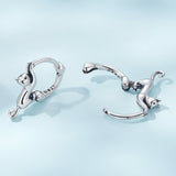 925 Sterling Silver Plated Gold Earrings Size 1.8cm for Women